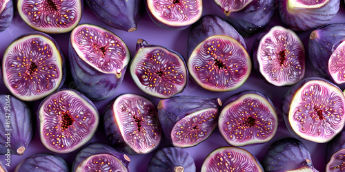 Extreme Closeup of a Fig on a Detailed Minimal Style Background