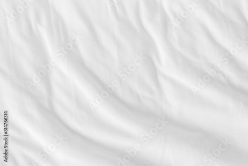 Close up white wrinkled fabric texture rippled surface, Soft focus.