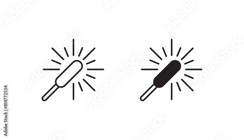 Sparkler icon design with white background stock illustration
