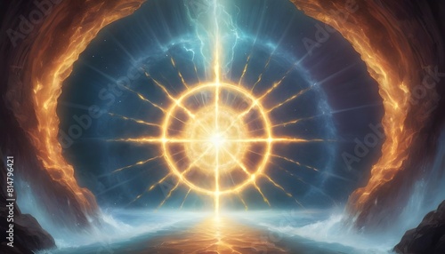 A gateway of pure energy crackling with divine po upscaled_2