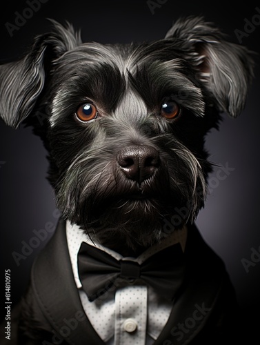 schnauzer in a suit