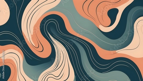Abstract patterns with organic shapes and fluid li