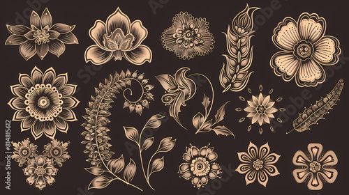 Old lace seamless pattern ornamental flowers vector image