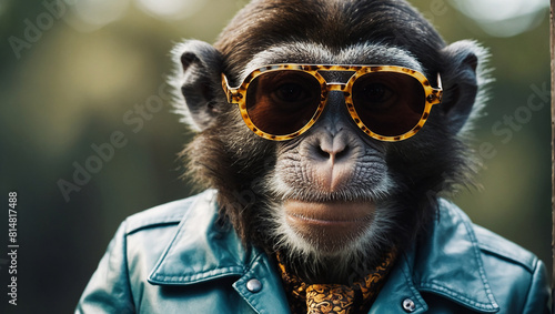 Monkey in sunglasses