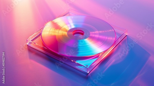super jewel case and cd. cd box mockup template isolated.