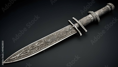 A ceremonial dagger etched with ancient runes and
