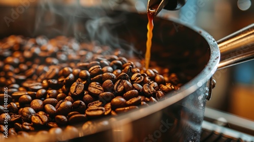 Freshly ground coffee beans. a symphony of aromas awakening the senses and delighting taste buds
