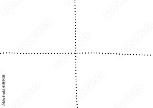 黒のシンプルな点線の十字フレーム