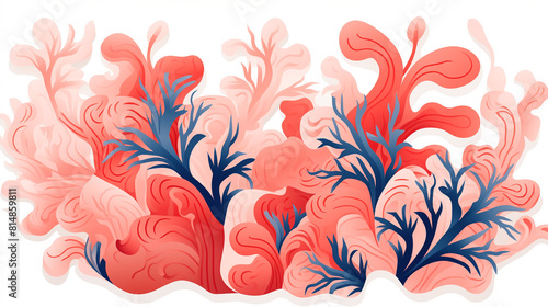 "Illustration of Coral: A Vibrant and Elegant Flat Design"