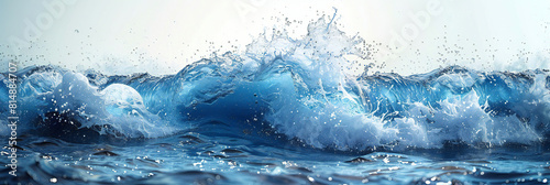 Blue Water Splash Swirl Wave