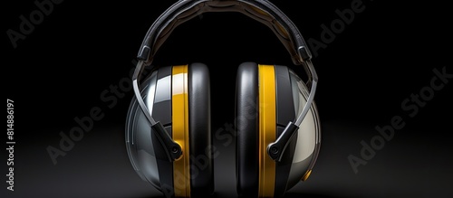 Ear muffs designed to provide protection and insulation against noise and external elements Copy space image