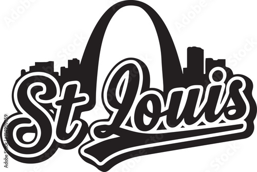 St Louis Missouri Skyline Silhouette