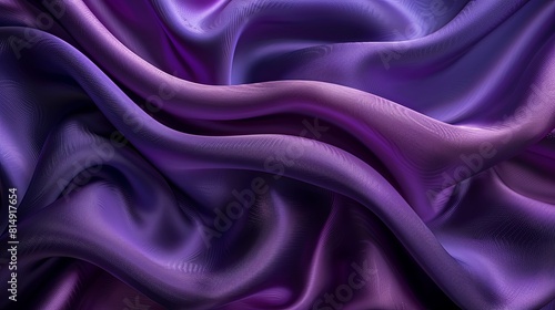 Gradient purple silk fabric with pleats.