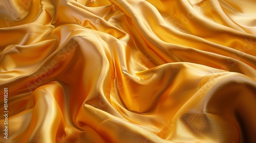 Golden yellow silk fabric wallpaper