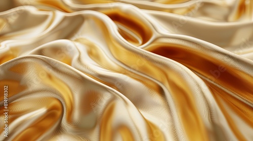 Golden yellow silk or satin fabric texture