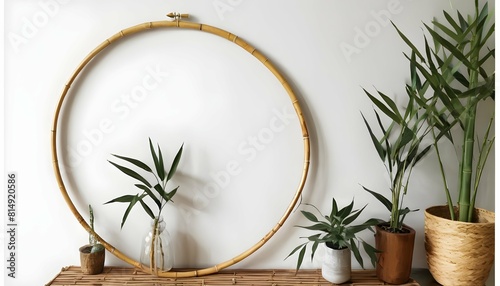 A bamboo hoop frame for a bohemian vibe upscaled_3