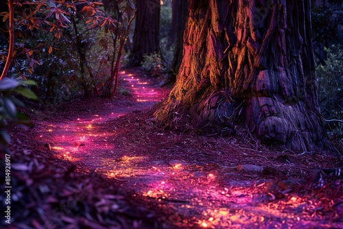 Featuring a bark of a redwood in the darkness, high quality, high resolution