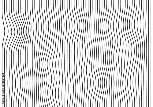 Patrón de líneas negras verticales distorsionadas en fondo blanco.