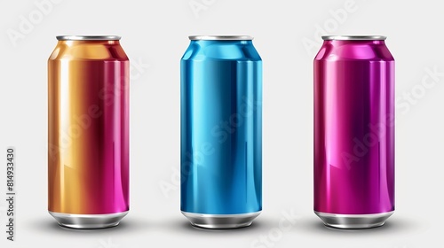 An aluminum drink can template is provided for soda or juice designs, offering a blank canvas for customization.