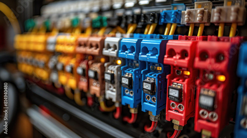 Electrician as they wire the fuse switch box, a crucial step in ensuring safe and effective electrical systems.