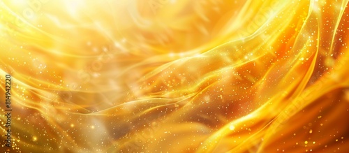 Luxurious golden waves with sparkling particles creating an elegant and radiant background perfect for a glamorous and festive atmosphere. Generative Ai