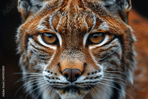 Eurasian lynx close-up portrait , high quality, high resolution