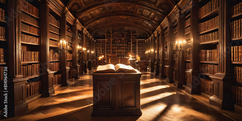 old library interior