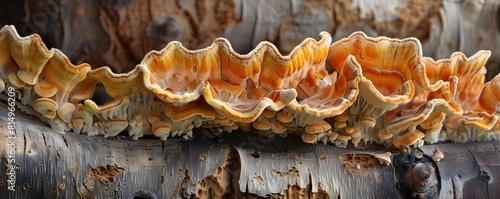 Mutated Fungus Overtaking Bread with Striking Textures and Rich Colors Highlighting the Danger