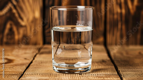 Clean drinking water sparkles in a transparent glass, a beacon of health and well-being