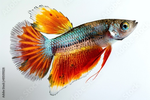 Illustration of guppy fish isolaled on white background , high quality, high resolution