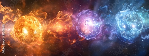 Dynamic Stellar Fusion Depicting the Synthesis of Heavier Elements in the Heart of Stars