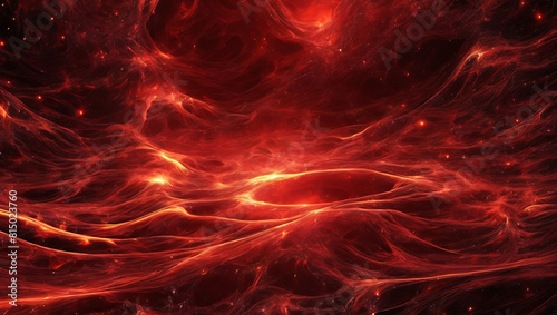 Abstract image of space red hell or evil dark energy, dark energy aura concept, 