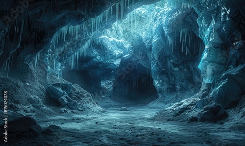Ice cave background, nature background