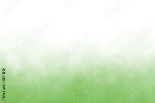 Realistic green smoke on transparent background. PNG file. Template for your design