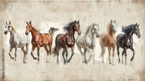 Educational Horse Breeds Poster for Learning and Reference