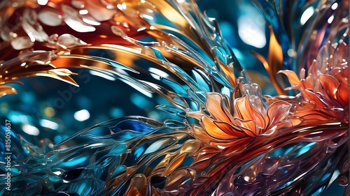 Experience the mesmerizing beauty of extra unique glass backgrounds, rendered in stunning realism. From shimmering reflections to intricate patterns, these backgrounds will elevate your designs to a w