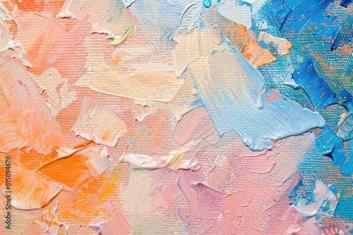 Close up of a vibrant and abstract painting, perfect for art and design projects
