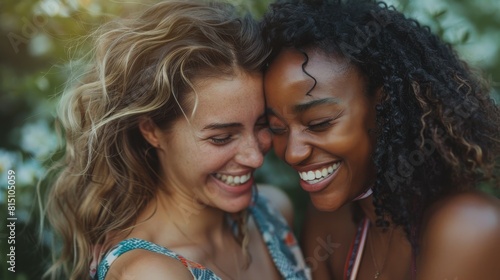 The joyful laughter of a lesbian couple, a symbol of love’s freedom.