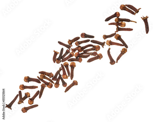 Dried clove spice on isolated background