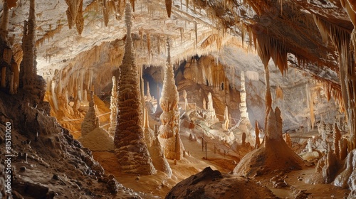  A unique geological feature within a cave, attracting geologists from around the world.