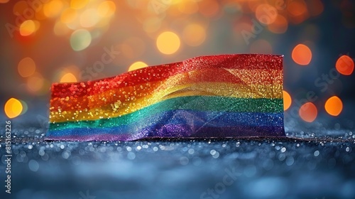 Bisexual, lesbian, woman, transgender holds LGBT flag Pride day