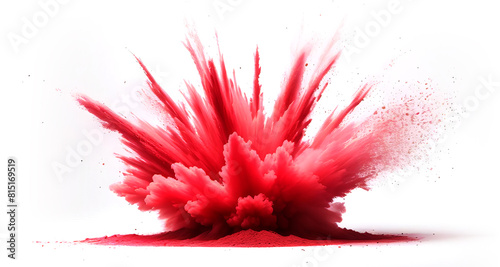 Czerwona eksplozja „Spring Burst”. dynamiczna i odświeżająca atmosfera dzieła sztuki, dym
