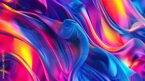 Vagues de tissu colorées en style abstrait - Abstract Background- wallpaper