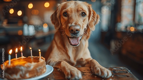 Furry festivities: dog's joyous birthday bash.