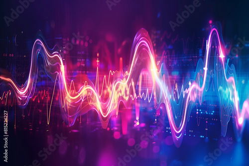 Explore the concept of radio waves and their amplitude spikes, mirroring the fluctuating nature of heart rate patterns.