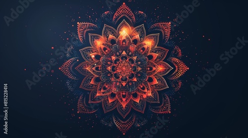 eastern mandala art, mandala incorporates intricate designs and symbols to symbolize unity and completeness in eastern spiritual beliefs