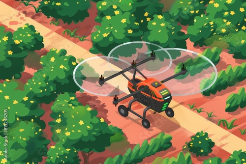 Carrot and flower cultivation harnesses the precision of drone technology in modern farming environments