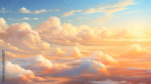above the cloudscape in soft colors