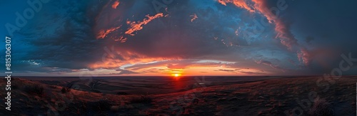 Panorama zachodu słońca