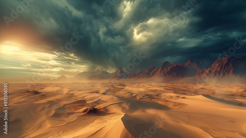 Dramatic cloud in the desert